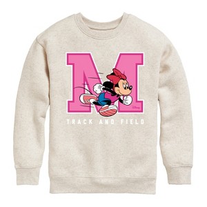 Boys' - Disney - Minnie Track And Field Graphic Long Sleeve Fleece Sweatshirt - 1 of 4