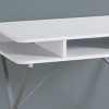 INFURNIC Desks 31"L Modern Computer Desk with Storage Shelves and Contemporary X-Design Metal Frame, White, 31.5"*19.75"*29.75" - 2 of 4