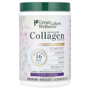 Great Lakes Wellness Advanced Collagen Peptides, Classic Caramel, 8 oz (227 g) - 1 of 3