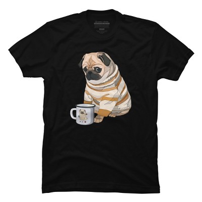 Men's Design By Humans Cute pug & mug By stripedbeetlee T-Shirt