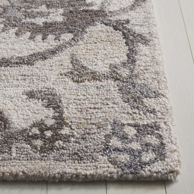 Anatolia Ivory and Brown Hand-Tufted Wool Area Rug, 8' x 10'
