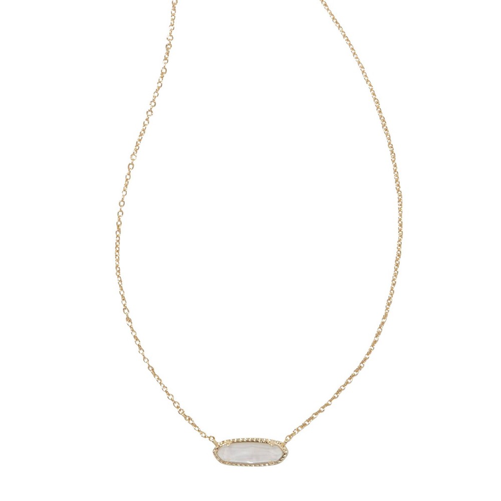 Photos - Pendant / Choker Necklace KENDRA SCOTT Eva 14K Gold Over Brass Pendant Necklace - Mother of Pearl 