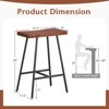 Costway Set of 2 Industrial Saddle Stool Counter Height Bar Stool Dining Pub Chair w/ Metal Frame - 3 of 4