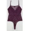 GUESS Womens Lace Thong Bodysuit Jumpsuit, Purple, X-Small - 2 of 2