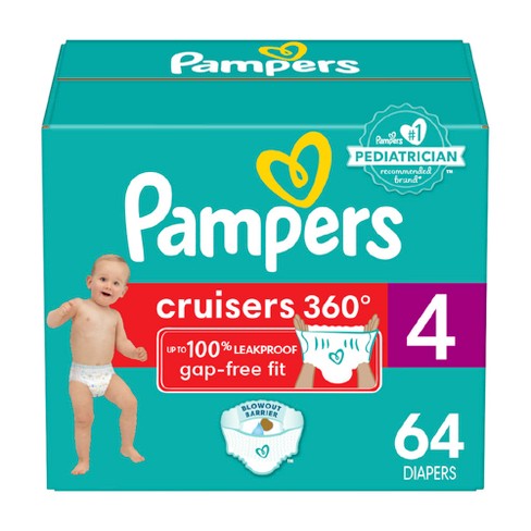 Pampers Cruisers 360 Diapers Super Pack - Size 4 - 64ct : Target