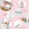 Girls Vanity Table and Chair Set, Kids Makeup Dressing Table with Lights Wood Makeup Playset, Kids Vanity Set with Mirror Drawer for Age 4-9 - 4 of 4