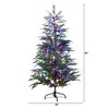 Nearly Natural 5' Pre-lit Park City Pine Artificial Christmas Tree with Multicolor LED Lights - 2 of 4