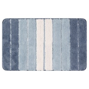 Unique Bargains Bathroom Non-Slip Water Absorbent Soft Shaggy Rubber Back Bath Rug - 1 of 4