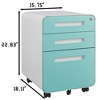 Anybear 3 Drawer Mobile File Cabinet Under Desk Office,Simple Style Versatile Storage Cabinet - 3 of 4