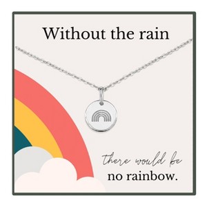 HOPE LOVE SHINE Without Rain There Would Be No Rainbow Necklace – Encouragement Gift for Women – Resilience & Hope Jewelry - 1 of 1