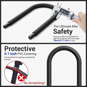 Sportneer Bike U Lock - 18mm Shackle Heavy Duty Bike Lock - 1 of 3