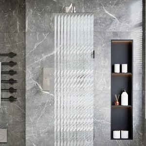 COZONY Rain Shower System with Handheld, 10/12" Stainless Steel 2-Function Wall Mounted Shower Faucet Set with Diverter for Bathroom - 1 of 4