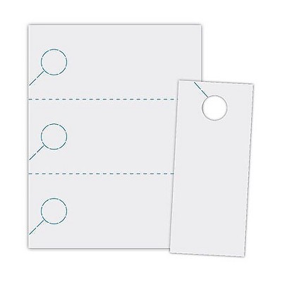 Blanks USA 3.67 x 8 1/2 147 GSM Digital Cover Door Hangers Gray 150/Pack LDH305B6GY