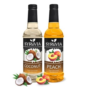 Syruvia Coffee Flavors Variety Pack: Coconut & Peach 25.4 fl oz Syrup - 1 of 4