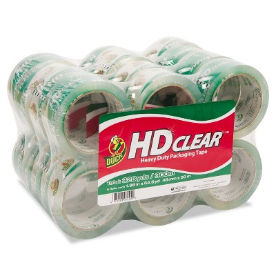 Duck Heavy-Duty Carton Packaging Tape 1.88" x 55yds Clear 24/Pack 393730