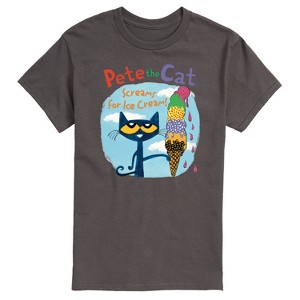 Men's - Pete the Cat - Screams For Ice Cream Short Sleeve Graphic T-Shirt - 1 of 4