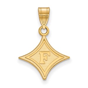 Black Bow Jewelry 14k Yellow Gold Plated Sterling Silver Furman Paladins NCAA Medium Pendant - 1 of 3