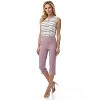 Rekucci Women’s Pull-On Comfort Capri Pants with Back Lacing Detail & Pockets – Mid-Rise Stretch Capris - 4 of 4