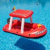 Zone Tech Inflatable Pool Floats – 2 Sizes Fire Rescue Inflatable Boat Pool Float Ride On with Water Toy Squirter , Pool Raft for Kids and Toddler - 3 of 4