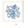 HomeRoots Floral Calligraphy Sketches White Framed Print Wall Art - 3 of 4