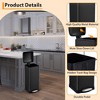 8 Gallon Kitchen Trash Can, Stainless Steel Rectangular Rubbish Bin with Removable Inner Bucket, 30 Liter Step Recycling Bin with Soft Close Lid - 4 of 4