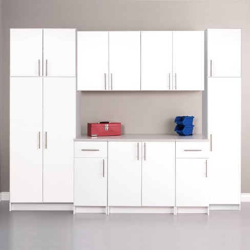 96 Elite with 6 Storage Cabinet Set Black - Prepac