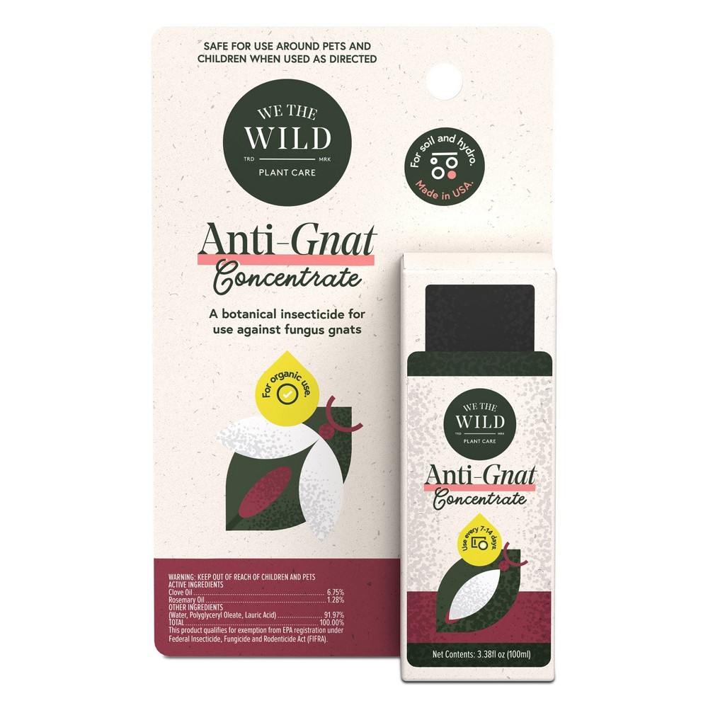 Photos - Garden & Outdoor Decoration WE THE WILD Anti-Gnat Concentrate Organic Chemical-Free Extract Kills Fungus Gnats 3.38 fl oz