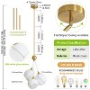 POWLIG 3 - Light Modern Dimmable Globe Chandelier with Frosted White Globe Glass Shade - 4 of 4