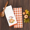 The Lakeside Collection Autumn Harvest Embroidered Set of 2 Kitchen Towels - Autumn Vibes - 2 of 2