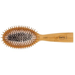 Bass Brushes FUSION Brush - Multi Patented Shine & Condition Hair Brush Bamboo Handle with Premium 100% Pure Natural Bristles + Bamboo Pin - 1 of 4