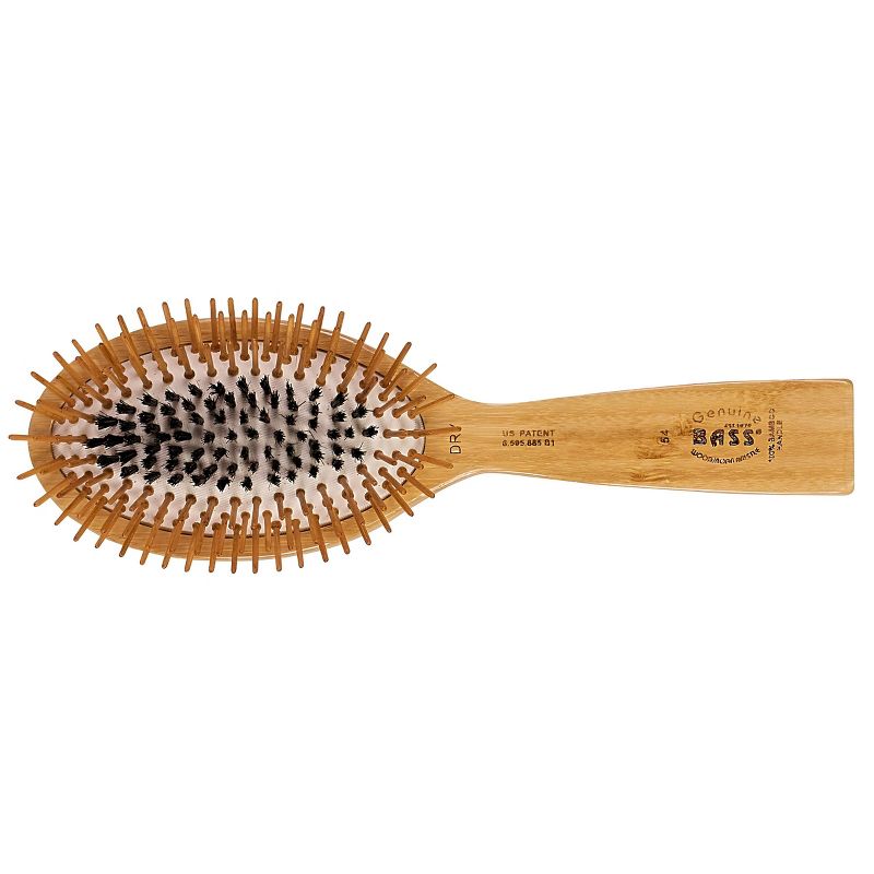 Bass Brushes FUSION Brush - Multi Patented Shine & Condition Hair Brush Bamboo Handle with Premium 100% Pure Natural Bristles + Bamboo Pin, 1 of 6