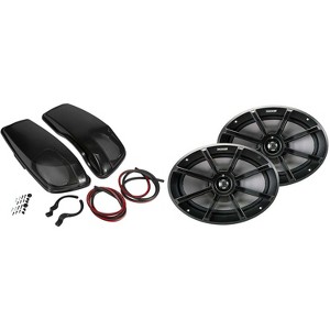 Kicker 46HDBL Bag Lids, Pair & 6x9 Inch PS-Series Powersports Speakers 40PS692 2-Ohm Compatible With 2014-Up Harley Davidson - 1 of 4