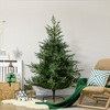 Whisen 6FT Artificial Christmas Tree with 795 Branches, Auto Open, Steel Base, Wide Shape - Green - 2 of 4