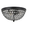 Elegant Lighting Taye 3 light Matte Black Flush Mount - 3 of 4