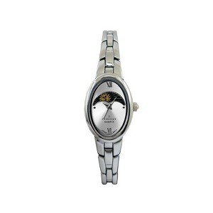 Peugeot Women's Silver 30x25mm Sun Moon Dial Link Bracelet Watch - 1 of 2