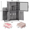 Homhougo Cat Litter Box Enclosure with Cat Tree & House - Multi-Functional Furniture Style Hidden Litter Box Cabinet - 2 of 4