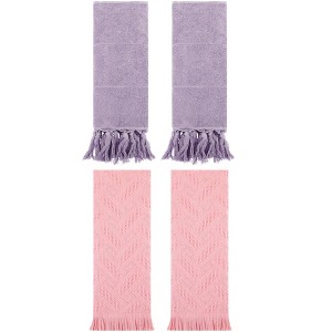 REGALWOVEN 4 Packs Cotton Soft Absorbent Boho Turkish Decorative Hand Towels - 1 of 4