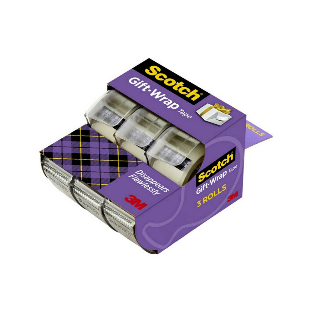 Photos - Accessory Scotch 3ct .75"x350" Gift Wrap Tape