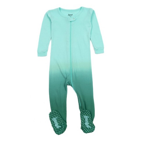 Leveret Toddler Footed Cotton Pajamas Tie Dye Aqua 5 Year