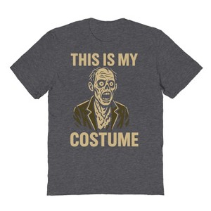 Rerun Island Men This Is My Costume Zombie Short Sleeve Graphic Cotton T-Shirt - 1 of 4