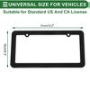 Unique Bargains License Stainless Steel with Screws Caps 2 Round Hole Wide Frame - 4 of 4