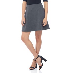 Rekucci Women's Soft Flared Skirt with Comfort Waistband - 1 of 4