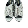 Women's Wo's Metallic Cross Grommet Block Heel Sandals - LEMARÉ 10.5 - 3 of 4