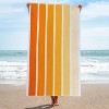 Faded Stripes Cotton Velour Quick-Dry Oversized Beach Towel by Blue Nile Mills - 2 of 4