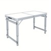 SEVOBAL Folding Tables Foldable Table Portable Tables Folding, Small Outdoor Folding Table, Camping Table, White, 23.62"*47.24"*27.55" - 2 of 4