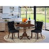 3-Piece Mahogany Finish Solid Wood Top-Round Dining Room Set -Seats 4 - 2 of 4