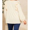 Women's V-Neckline Embroidered Blouse - Oddi - 3 of 3