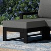 WestinTrends Montara Outdoor HDPE Patio Ottoman with Waterproof Olefin Cushions - 2 of 4