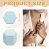 Unique Bargains Velvet Vintage Ring Display 2 Slot Hexagon Jewelry Storage Box - 2 of 4