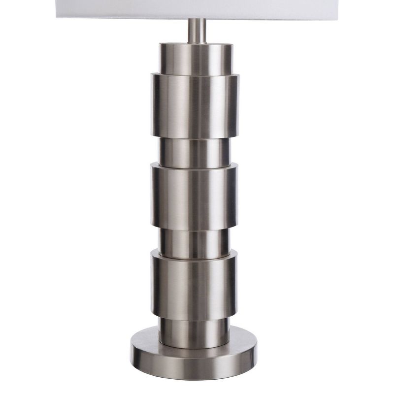 Modern Layered Base Table Lamp Brushed Steel - StyleCraft, 4 of 8